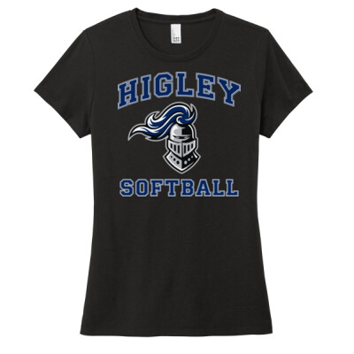 Ladies Tri-Blend Tee - softball laces Thumbnail