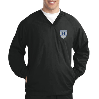 Unisex V-Neck Raglan Long Sleeve Wind Shirt Thumbnail