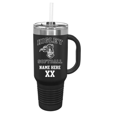 40 oz tumbler with handle player name/number  Thumbnail